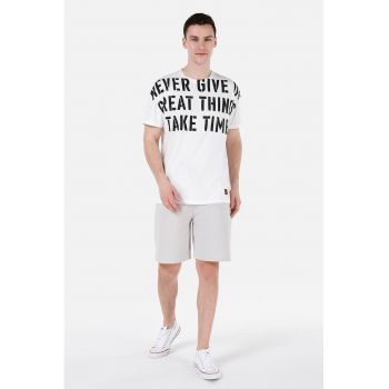 Tricou de bumbac cu text