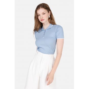 Tricou polo striat