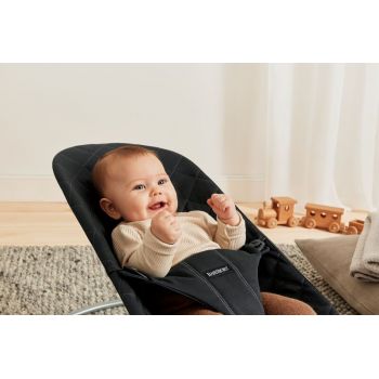 Balansoar Bliss BabyBjorn Black din tesatura matlasata cu aspect Clasic