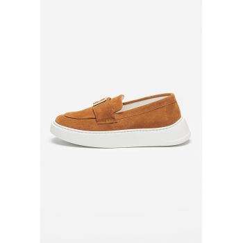 Pantofi loafer de piele intoarsa