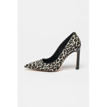 Pantofi stiletto de piele cu par scurt Amara Heron