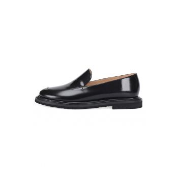 Pantofi loafer de piele cu aspect lacuit