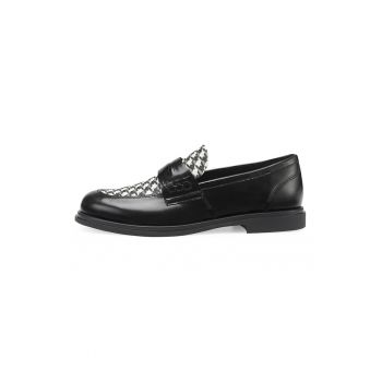 Pantofi loafer de piele cu insertii houndstooth