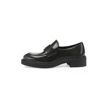 Pantofi loafer de piele cu toc masiv