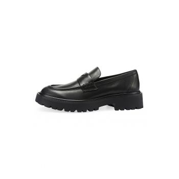 Pantofi loafer de piele cu varf rotund