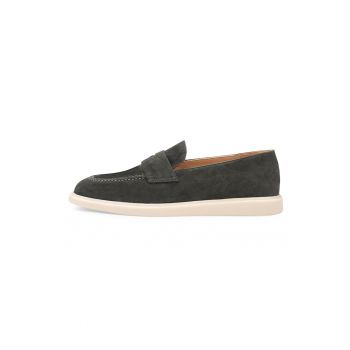 Pantofi loafer uni de piele intoarsa