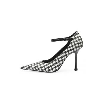 Pantofi stiletto de piele cu varf ascutit