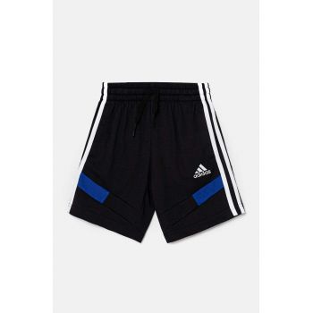 adidas pantaloni scurți din bumbac pentru copii B SH CB culoarea negru, cu imprimeu, talie reglabila, JE0315