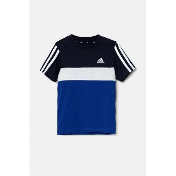 adidas tricou de bumbac pentru copii LK 3S TIB T culoarea albastru marin, modelator, JF2647