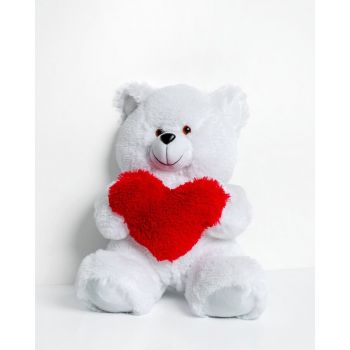 Jucarie FRANK teddy bear 50 cm white