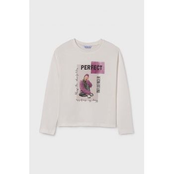 Mayoral longsleeve din bumbac pentru copii culoarea violet, 7009