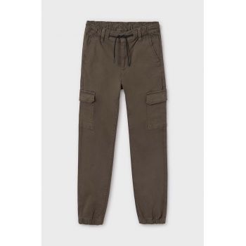 Mayoral pantaloni copii cargo broken culoarea bej, neted, 7541