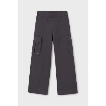 Mayoral pantaloni copii culoarea gri, neted, 7551