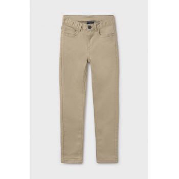 Mayoral pantaloni copii soft culoarea bej, neted, 7531