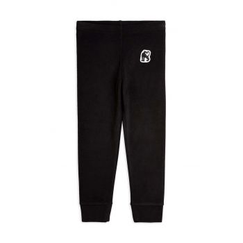 Mini Rodini pantaloni de trening pentru copii culoarea negru, cu imprimeu, 1100012299