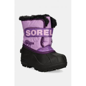 Sorel cizme de iarna copii TODDLER SNOW COMMAND culoarea violet, 2114101