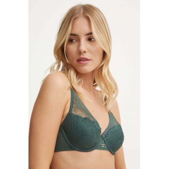 Chantelle sutien culoarea verde, dantela, neted, C13XND