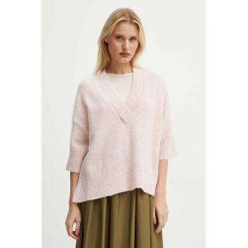 Day Birger et Mikkelsen pulover de lana Selda - Cozy Days RD femei, culoarea roz, DAY65243298