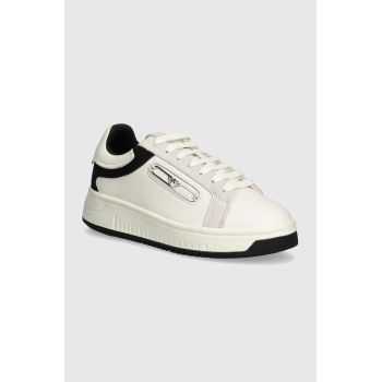 Emporio Armani sneakers din piele culoarea bej, X3X024 XR222 C679