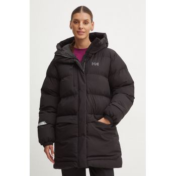 Helly Hansen geaca femei, culoarea negru, de iarna