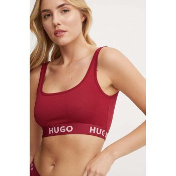 HUGO sutien culoarea bordo, neted