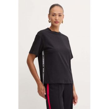 Karl Lagerfeld tricou din bumbac femei, culoarea negru, 245W1703