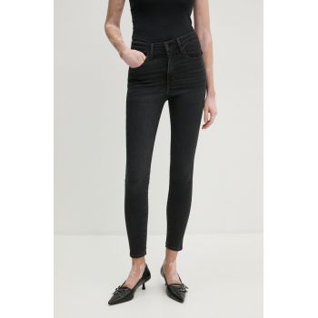 Levi's jeansi 720 HIRISE SUPER SKINNY femei, culoarea negru