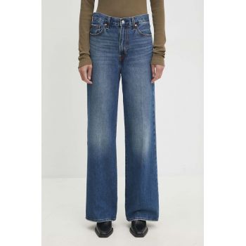 Levi's jeansi femei, culoarea albastru marin