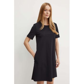 Max Mara Leisure rochie culoarea negru, mini, drept, 2426626037600