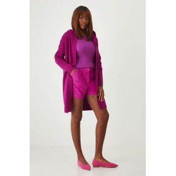 Medicine cardigan femei, culoarea violet, călduros