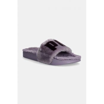 Puma papuci Leadcat 2.0 Fuzz femei, culoarea violet