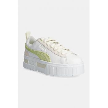 Puma sneakers din piele Mayze Mix Wns culoarea alb