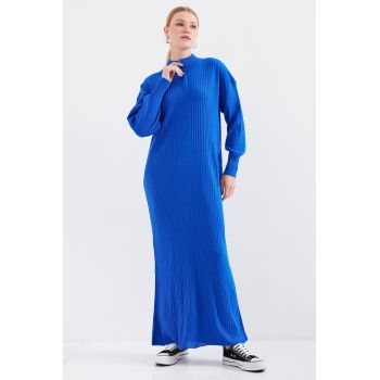 Rochie maxi tricotata striata