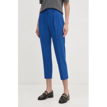 Sisley pantaloni femei, drept, high waist