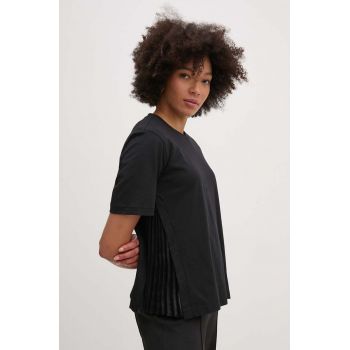 Sisley tricou din bumbac femei, culoarea negru, 3AIRL106B