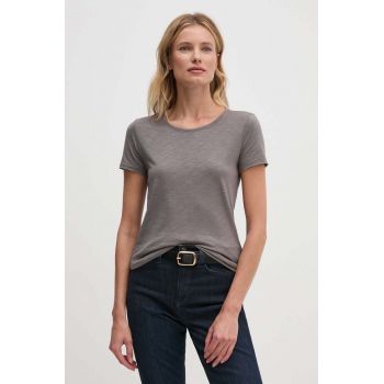 Sisley tricou femei, culoarea gri