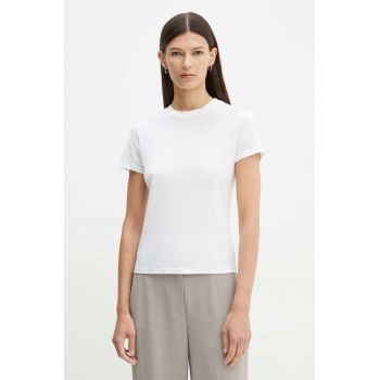 Theory tricou din bumbac femei, culoarea alb, L1024521