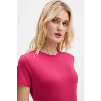 Theory tricou din bumbac femei, culoarea roz, L1024521