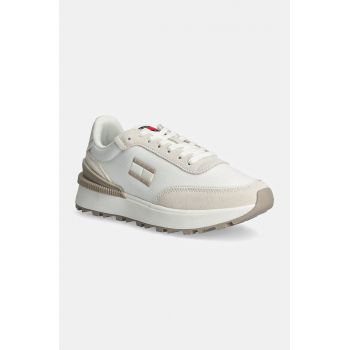 Tommy Jeans sneakers TJW TECH RUNNER ESS culoarea alb, EN0EN02511