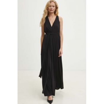 Answear Lab rochie culoarea negru, maxi, evazati