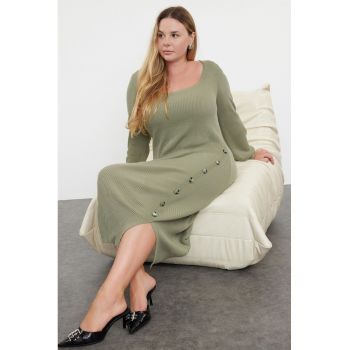 Rochie striata Plus Size