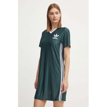 adidas Originals rochie culoarea verde, mini, drept, IX5507