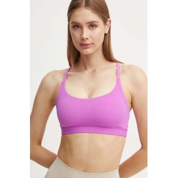 adidas Performance sutien yoga All Me culoarea violet, neted, IY2412