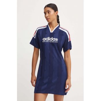 adidas rochie Tiro culoarea albastru marin, mini, drept, JG1323