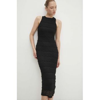 Answear Lab rochie culoarea negru, midi, mulata