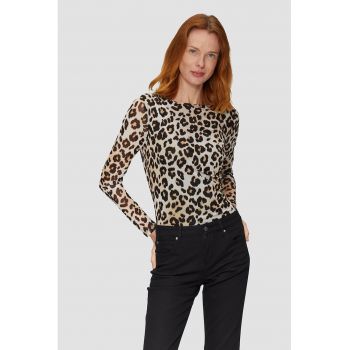 Bluza transparenta cu animal print