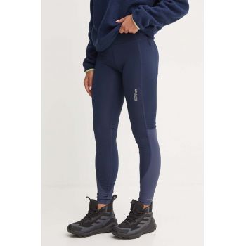 Columbia leggins sport Cirque River femei, culoarea albastru marin, neted, 2106731