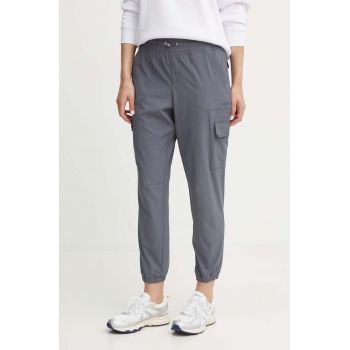 Dkny pantaloni de trening culoarea gri, neted, DP4P3469