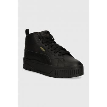 Puma sneakers din piele Karmen II Mid culoarea negru, 397459