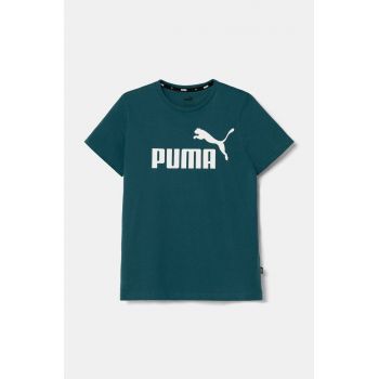 Puma tricou de bumbac pentru copii culoarea verde, cu imprimeu